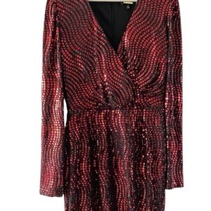 Alexia Admor Black and Red Sequin Dress